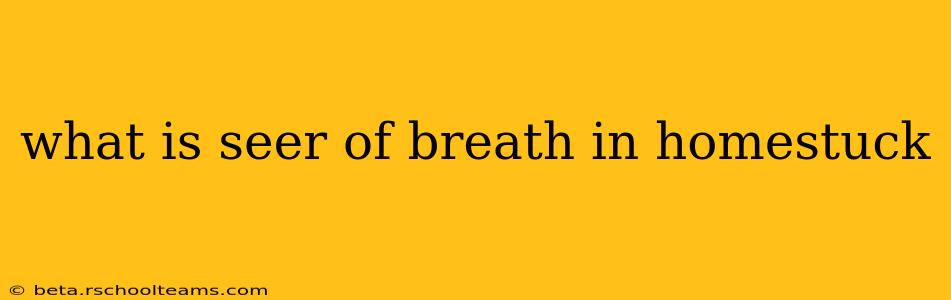 what is seer of breath in homestuck