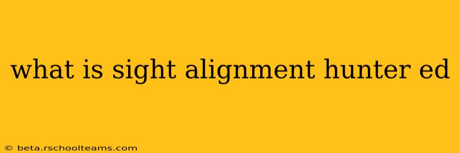 what is sight alignment hunter ed