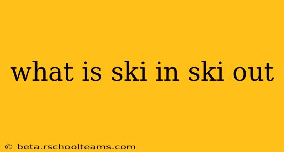 what is ski in ski out