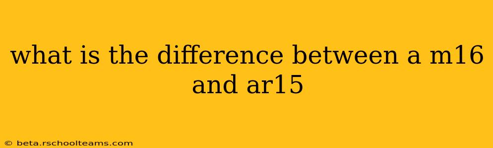 what is the difference between a m16 and ar15