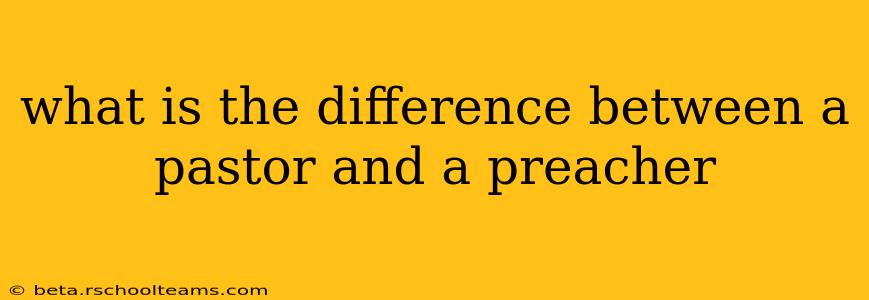 what is the difference between a pastor and a preacher