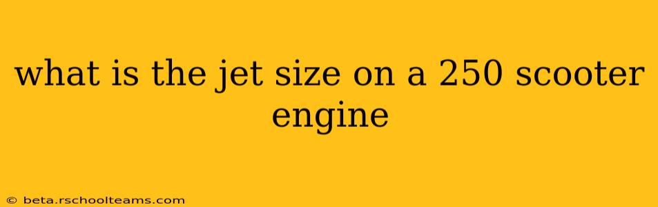 what is the jet size on a 250 scooter engine