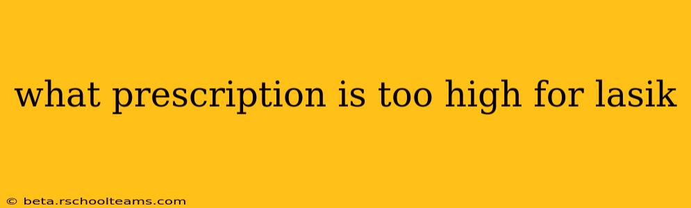 what prescription is too high for lasik