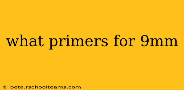 what primers for 9mm