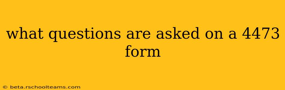 what questions are asked on a 4473 form