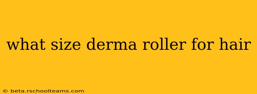 what size derma roller for hair