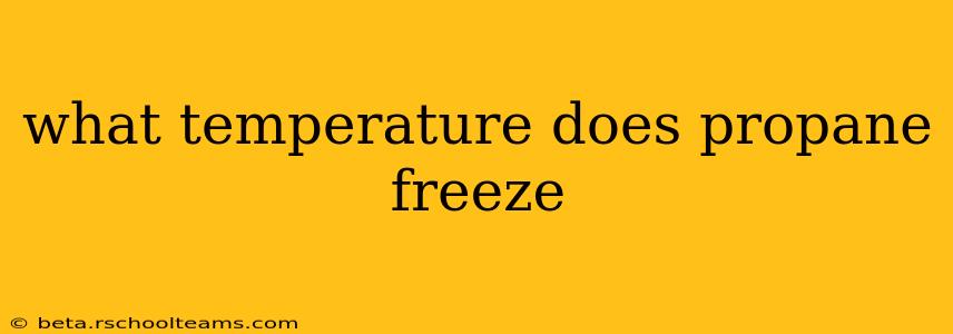 what temperature does propane freeze