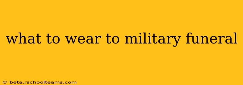 what to wear to military funeral