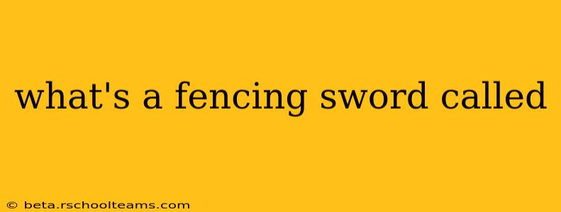 what's a fencing sword called