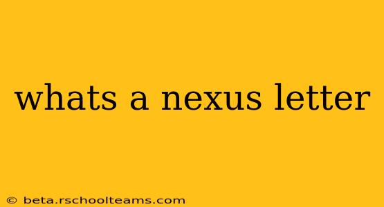whats a nexus letter