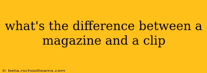 what's the difference between a magazine and a clip