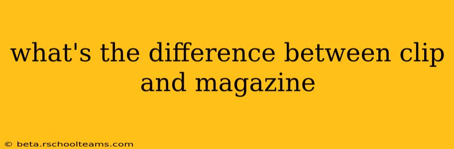 what's the difference between clip and magazine