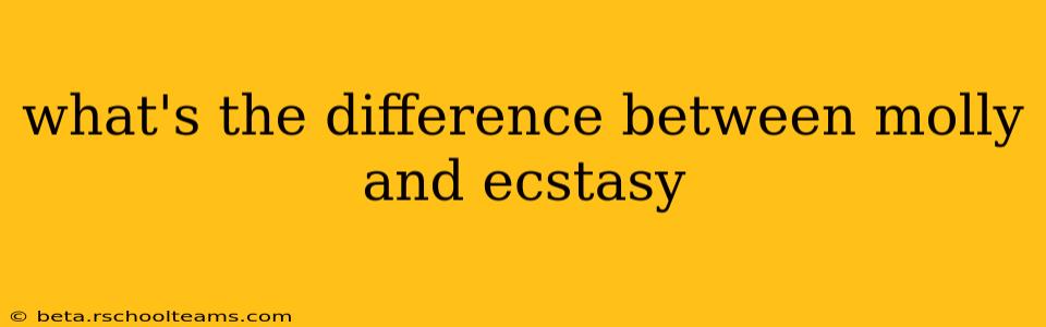 what's the difference between molly and ecstasy