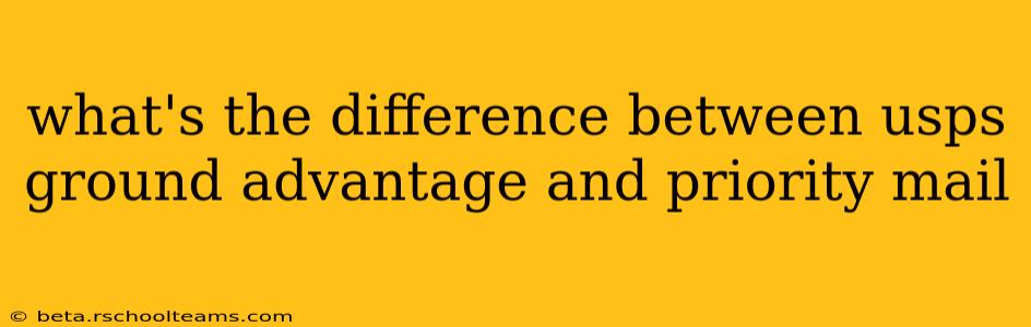 what's the difference between usps ground advantage and priority mail
