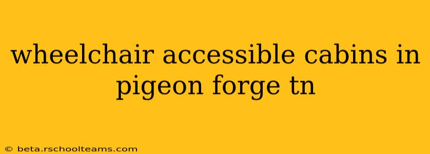 wheelchair accessible cabins in pigeon forge tn