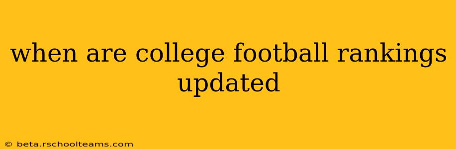 when are college football rankings updated