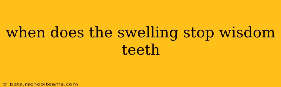 when does the swelling stop wisdom teeth