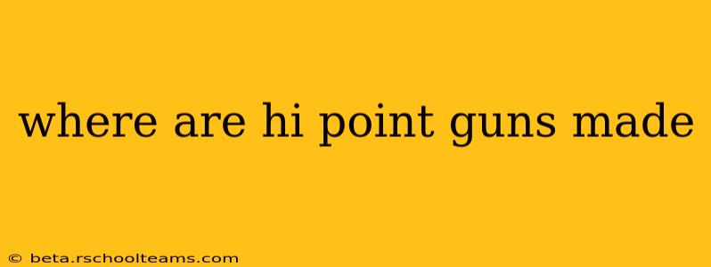 where are hi point guns made