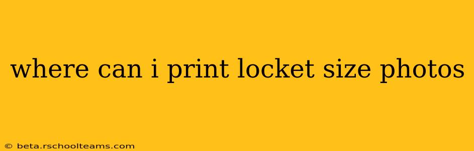 where can i print locket size photos