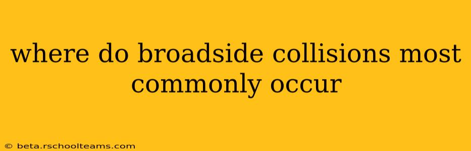 where do broadside collisions most commonly occur