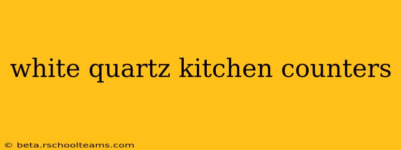 white quartz kitchen counters