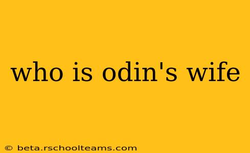 who is odin's wife