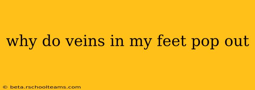 why do veins in my feet pop out