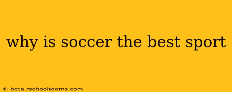 why is soccer the best sport