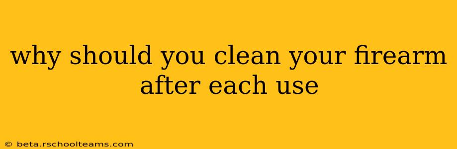 why should you clean your firearm after each use