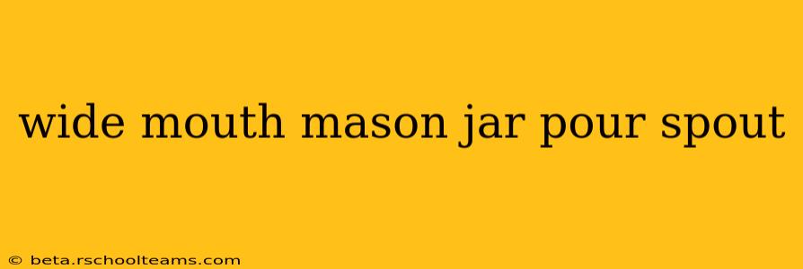 wide mouth mason jar pour spout