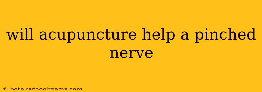 will acupuncture help a pinched nerve