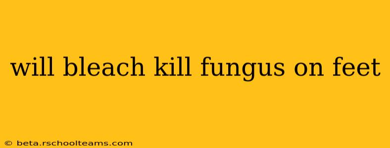 will bleach kill fungus on feet