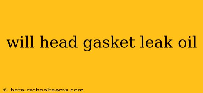 will head gasket leak oil