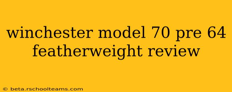 winchester model 70 pre 64 featherweight review