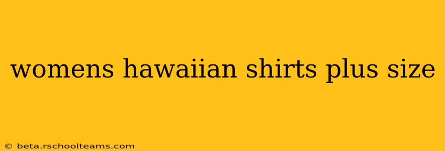 womens hawaiian shirts plus size