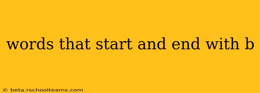 words that start and end with b