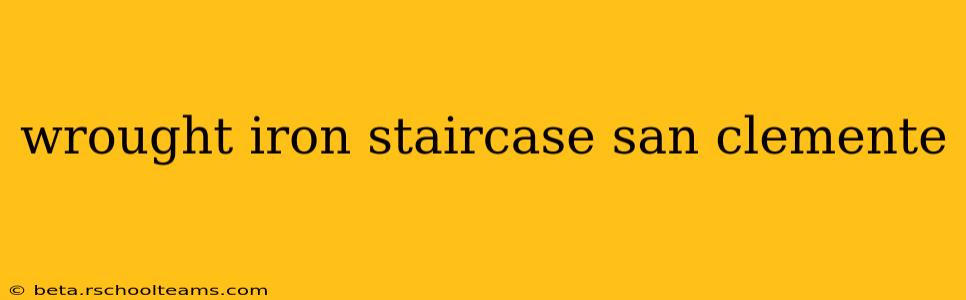wrought iron staircase san clemente