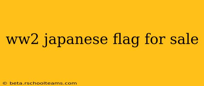 ww2 japanese flag for sale