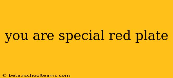you are special red plate