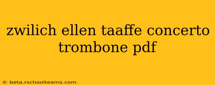 zwilich ellen taaffe concerto trombone pdf
